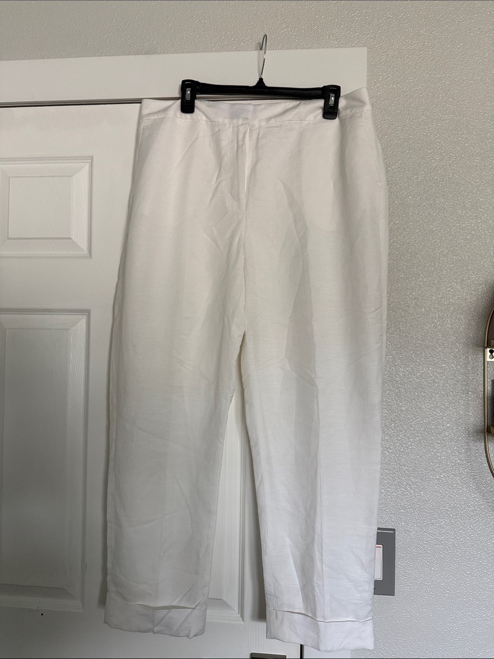 Calvin Klein women’s linen blend white casual pants size 14
